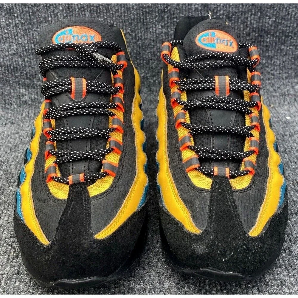 Nike Air Max 95 SE GS Black Bright Spruce Size 7Y Kids Sneakers CU1095-001